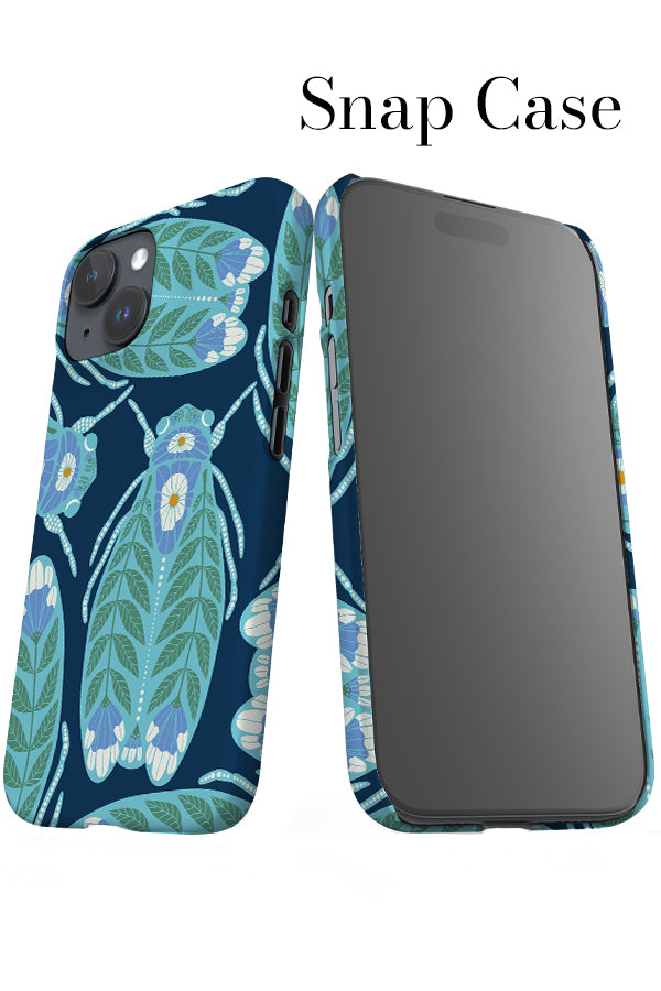 Floral Bug Scatter iPhone Snap Phone Case (Navy) | Harper & Blake