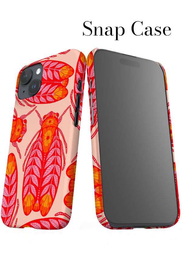 Floral Bug Scatter iPhone Snap Phone Case (Peach Pink) | Harper & Blake