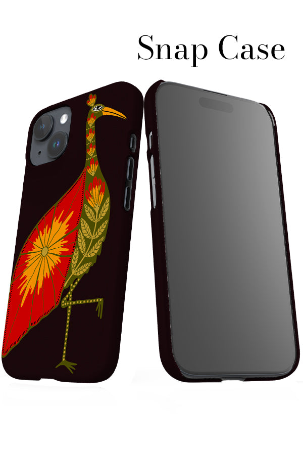 Floral Flamingo iPhone Snap Phone Case (Black) | Harper & Blake