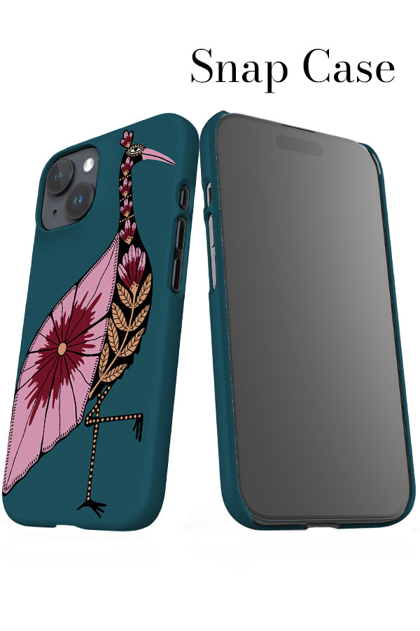 Floral Flamingo iPhone Snap Phone Case (Teal Pink) | Harper & Blake