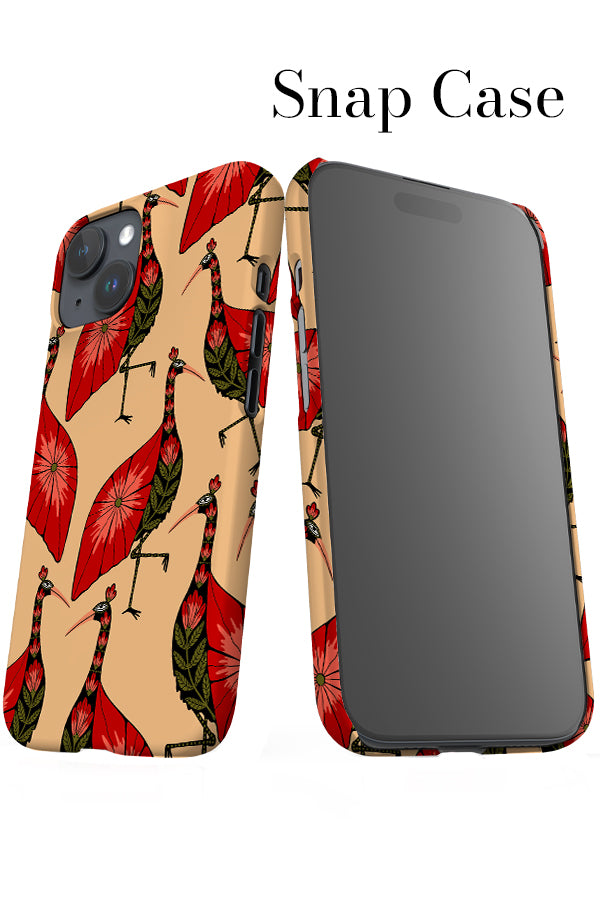 Floral Flamingo Scatter Snap iPhone Phone Case (Cream) | Harper & Blake
