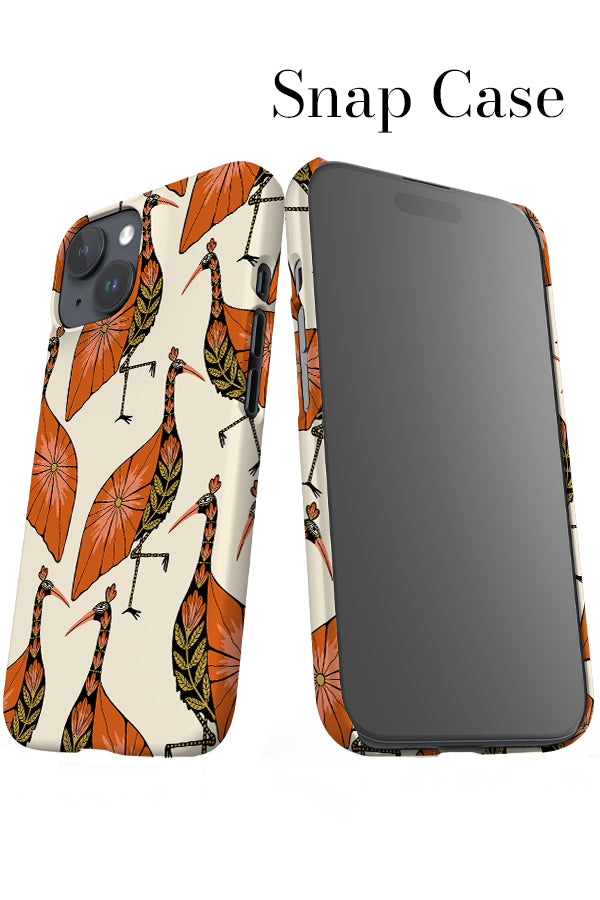 Floral Flamingo Scatter iPhone Snap Phone Case (Off-White) | Harper & Blake