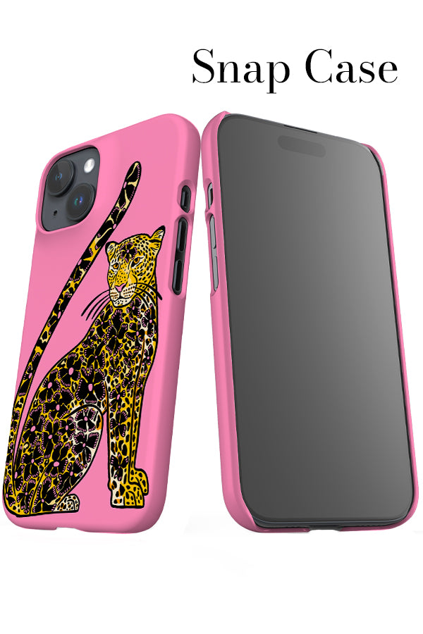 Floral Leopard iPhone Snap Phone Case (Pink Yellow) | Harper & Blake