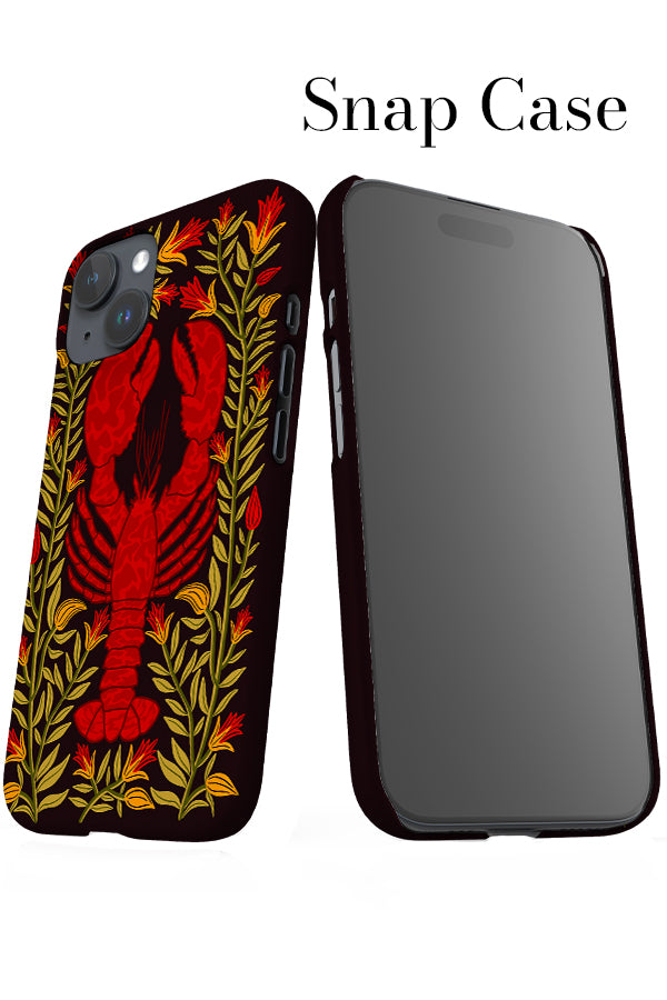 Floral Lobster iPhone Snap Phone Case (Black Red) | Harper & Blake