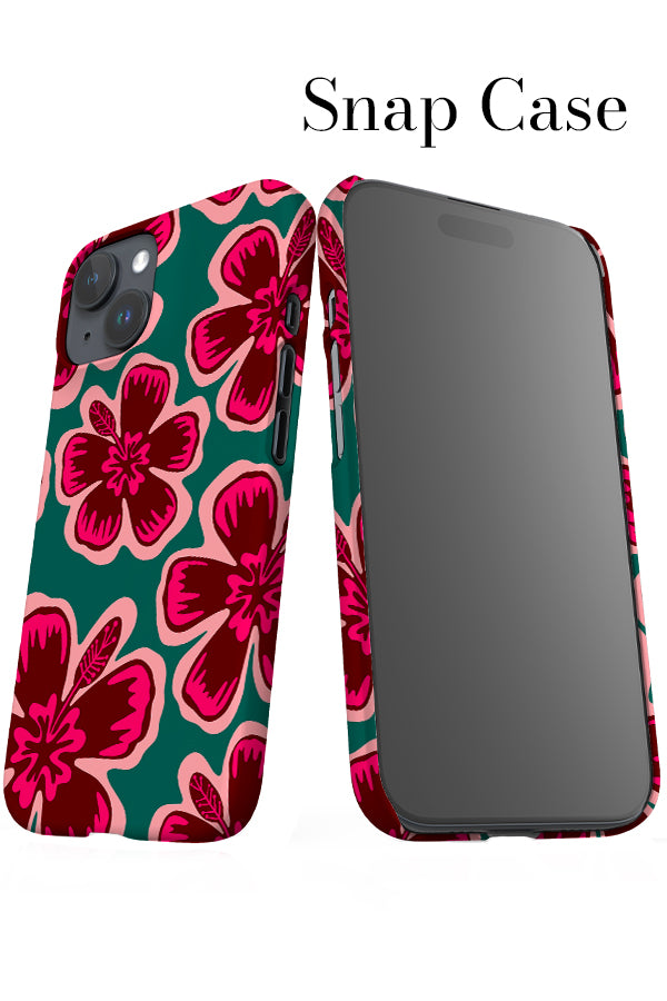 Hibiscus Flower iPhone Snap Phone Case (Teal) | Harper & Blake