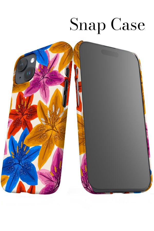 Lily Scatter iPhone Snap Phone Case (Bright) | Harper & Blake