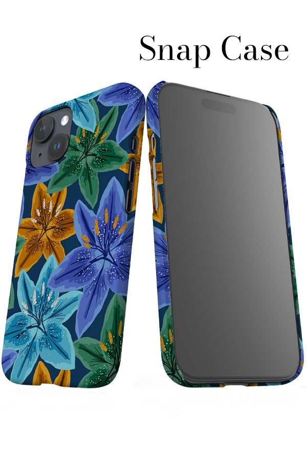 Lily Scatter iPhone Snap Phone Case (Navy Multi) | Harper & Blake