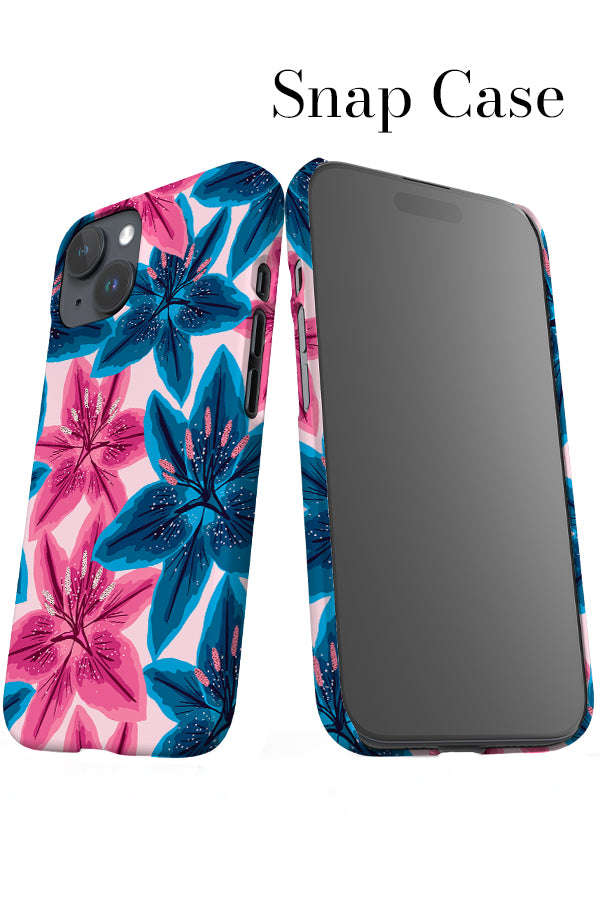 Lily Scatter iPhone Snap Phone Case (Pink Blue) | Harper & Blake