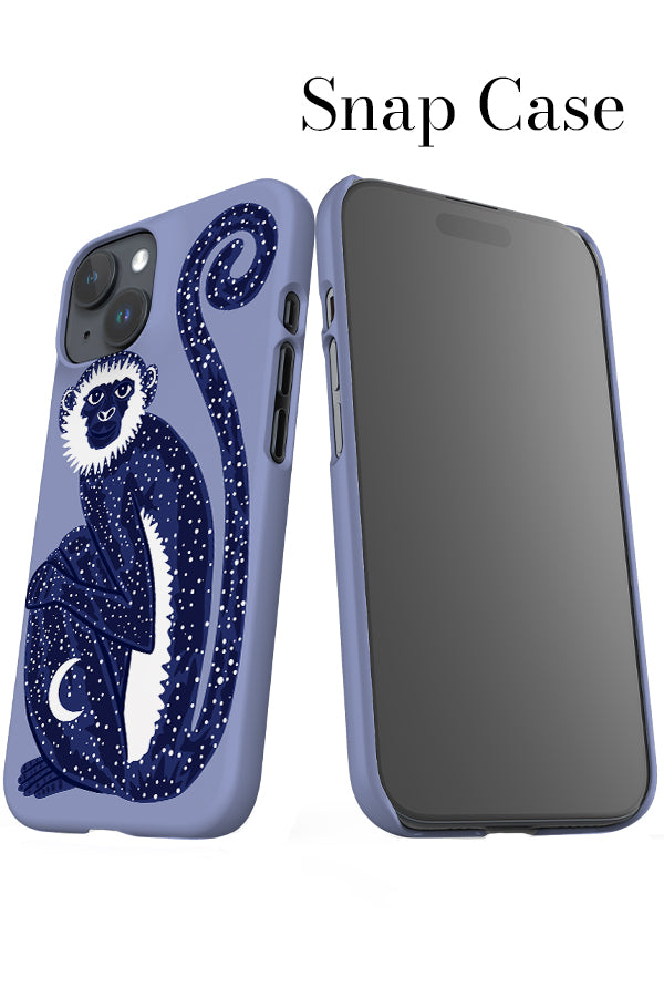 Monkey Moon iPhone Snap Phone Case (Dark Blues) | Harper & Blake