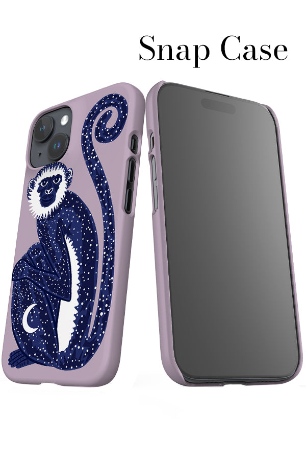 Monkey Moon iPhone Snap Phone Case (Lilac) | Harper & Blake