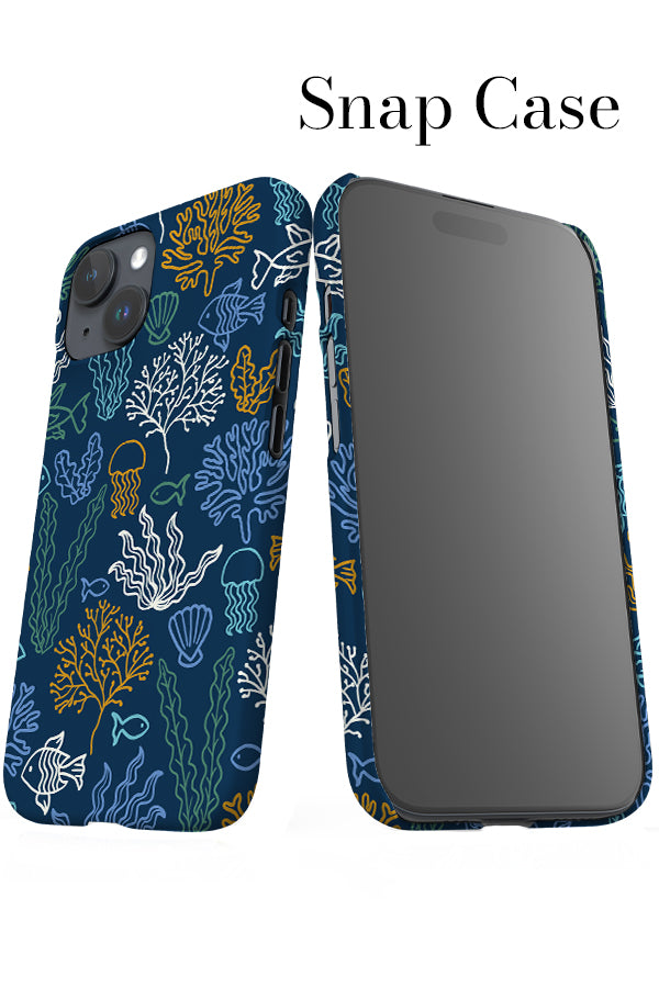 Ocean Coral Reef iPhone Snap Phone Case (Navy) | Harper & Blake
