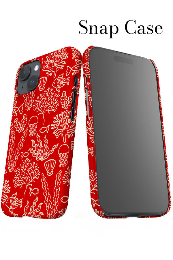 Ocean Coral Reef iPhone Snap Phone Case (Red) | Harper & Blake