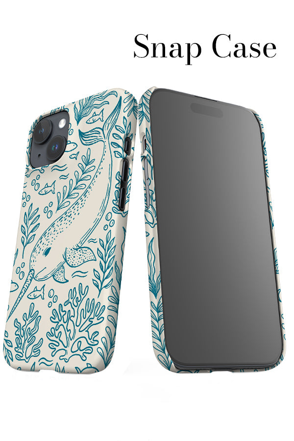 Narwhal iPhone Snap Phone Case (Beige Blue) | Harper & Blake
