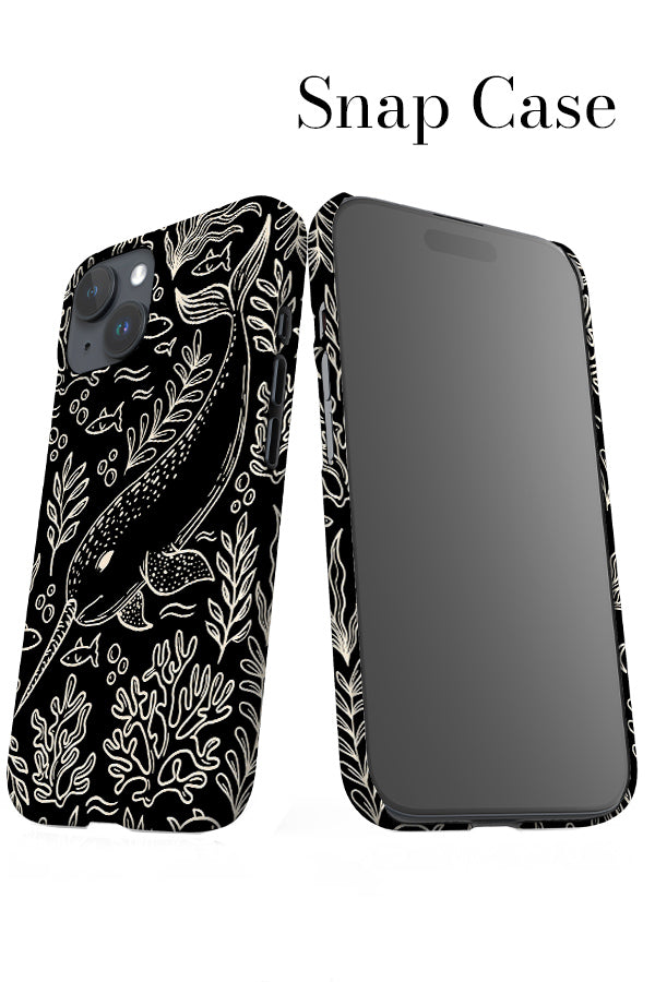 Narwhal iPhone Snap Phone Case (Black) | Harper & Blake