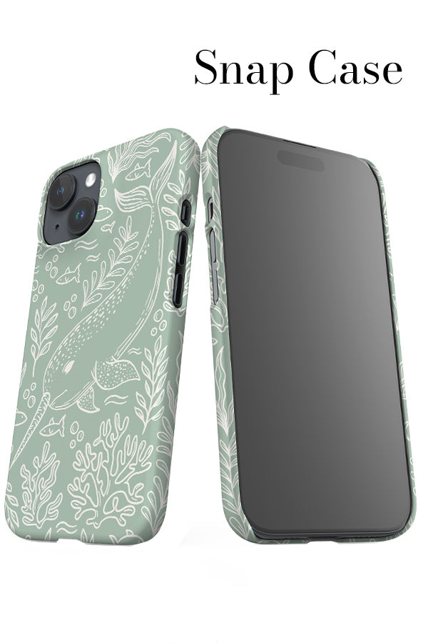 Narwhal iPhone Snap Phone Case (Mint) | Harper & Blake