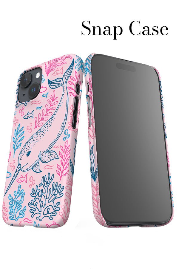 Narwhal iPhone Snap Phone Case (Pink Blue) | Harper & Blake