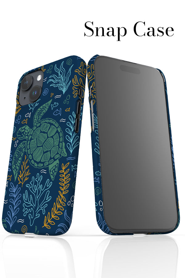 Sea Turtle iPhone Phone Case (Navy Multi) | Harper & Blake