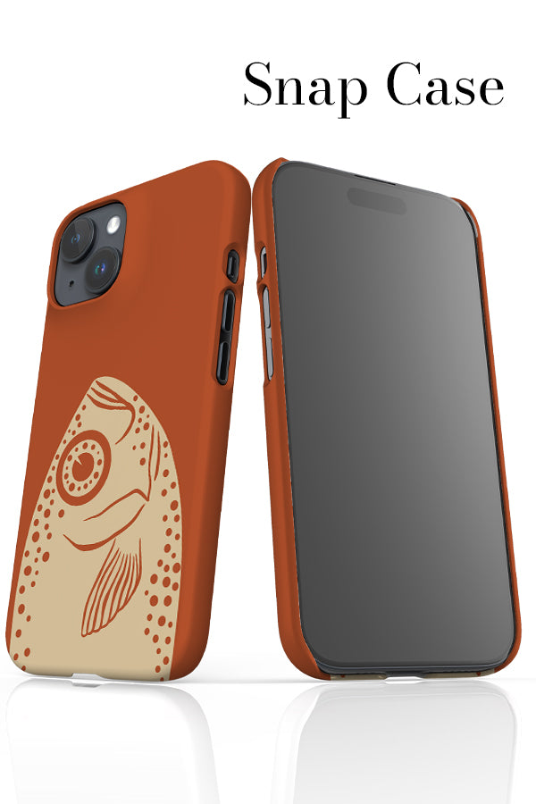Peeking Fish iPhone Phone Case (Burnt Orange) | Harper & Blake