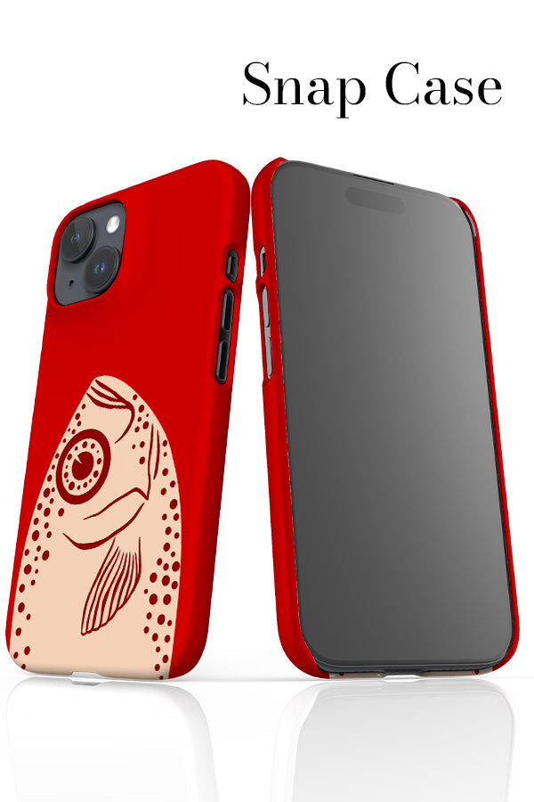 Peeking Fish iPhone Phone Case (Red) | Harper & Blake