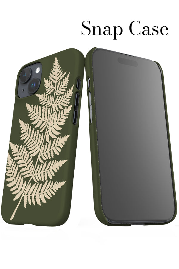 Placement Fern Bold iPhone Snap Phone Case (Dark Green) | Harper & Blake