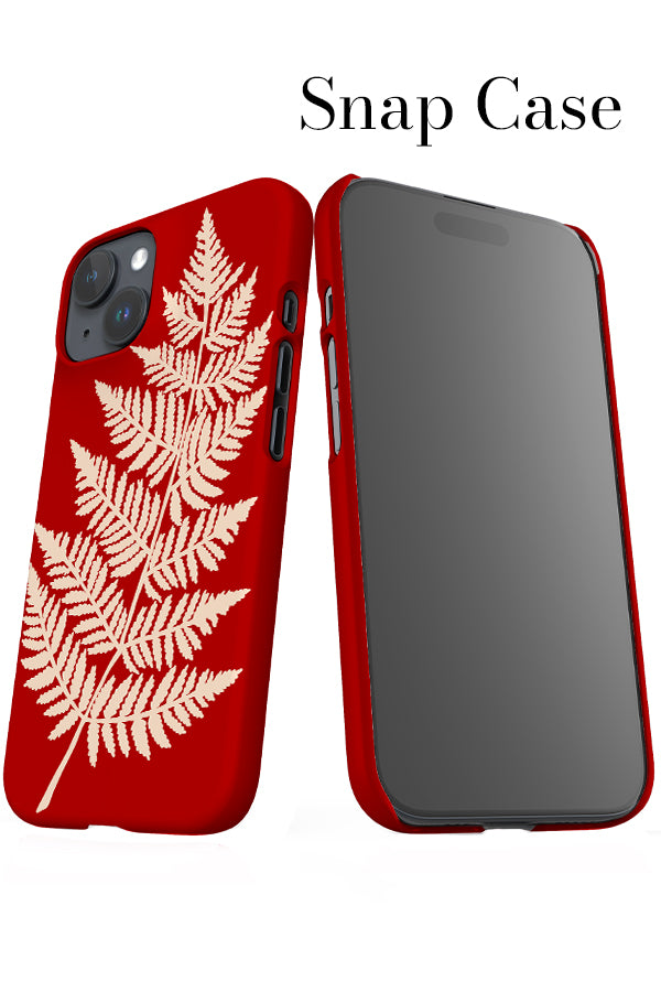 Placement Fern Bold iPhone Snap Phone Case (Red & White) | Harper & Blake