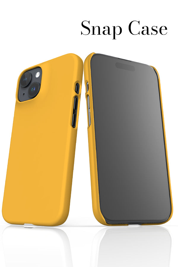 Plain Block Colour iPhone Snap Phone Case (Butterscotch Yellow)