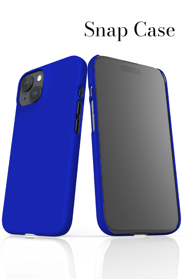 Azure Blue Plain Block Colour Snap iPhone Case