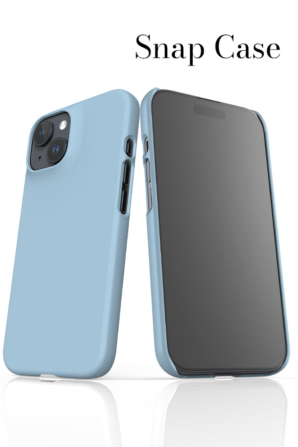 Plain Block Colour iPhone Phone Snap Case (Powder Blue) | Harper & Blake