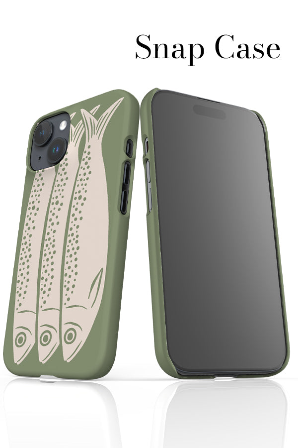 Sardines iPhone Phone Case (Linen Moss Green) | Harper & Blake