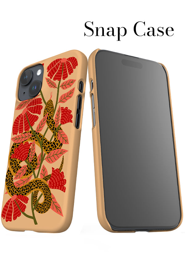 Snake & Florals iPhone Snap Phone Case (Cream) | Harper & Blake