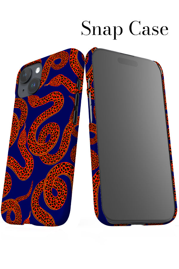 Snake Scatter iPhone Snap Phone Case (Dark Blue) | Harper & Blake