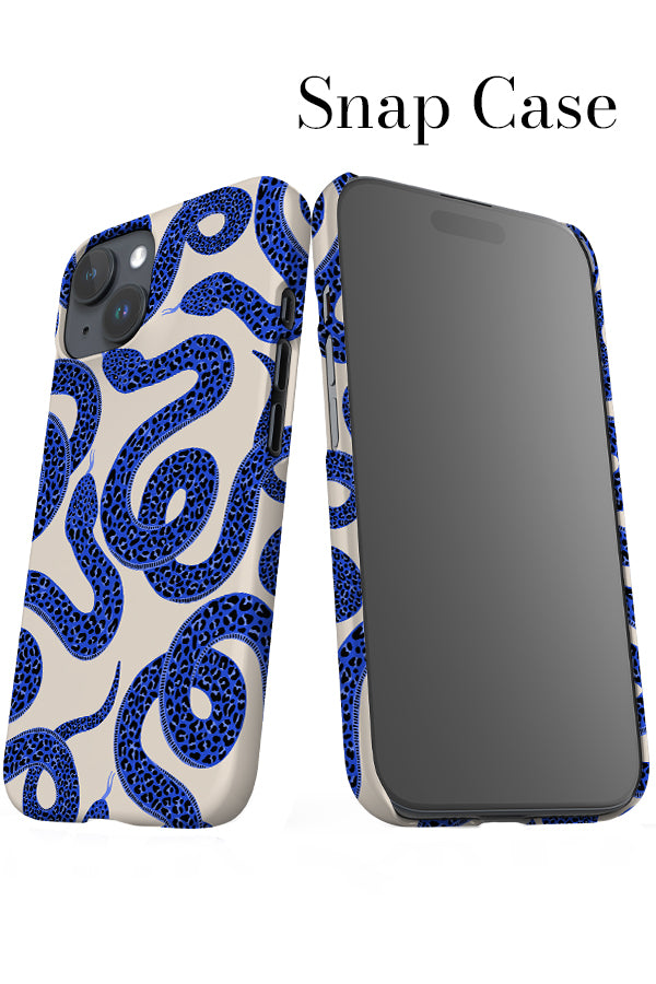 Snake Scatter iPhone Snap Phone Case (Off-White & Blue) | Harper & Blake