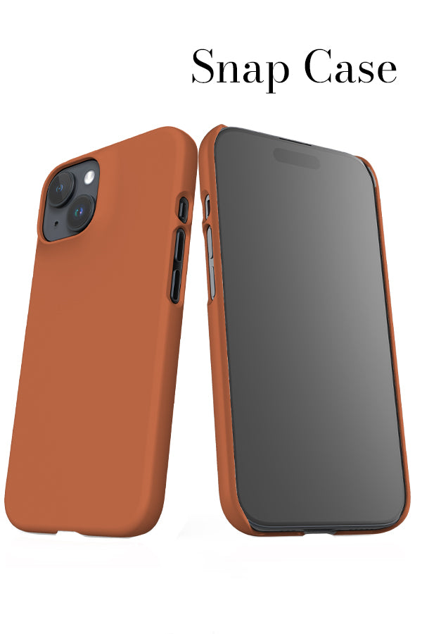 Still Tone Block Colour iPhone Phone  Snap Case (Burnt Clay) | Harper & Blake