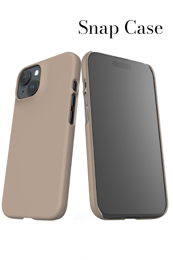 Still Tone Block Colour iPhone Phone Snap Case (Clay Taupe) | Harper & Blake