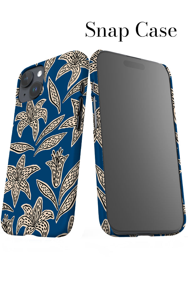 The Lily Flower iPhone Phone Case (Blue) | Harper & Blake