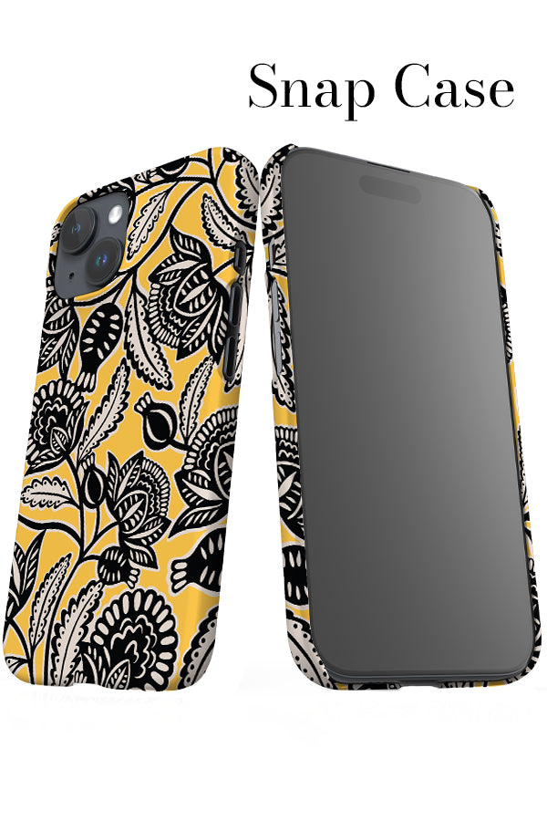 The Peony iPhone Snap Phone Case (Yellow) | Harper & Blake