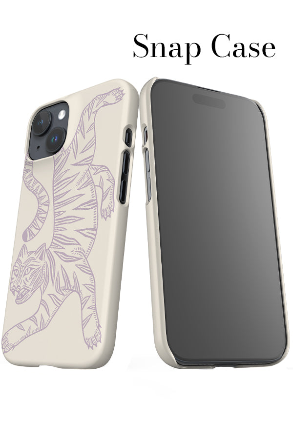 Two Tone Tiger iPhone Snap Phone Case (Lilac) | Harper & Blake