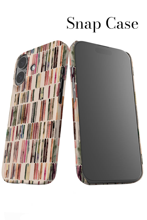 Watercolour Natural Stripes By Ninola Design Snap Phone Case (Beige) | Harper & Blake