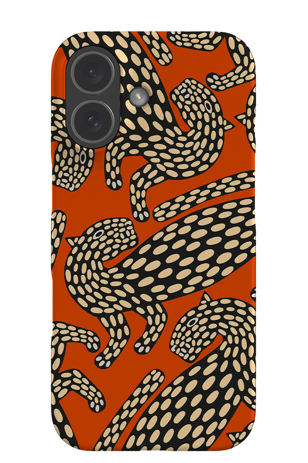 Abstract Leopard Scatter Snap Phone Case (Burnt Orange Beige) | Harper & Blake