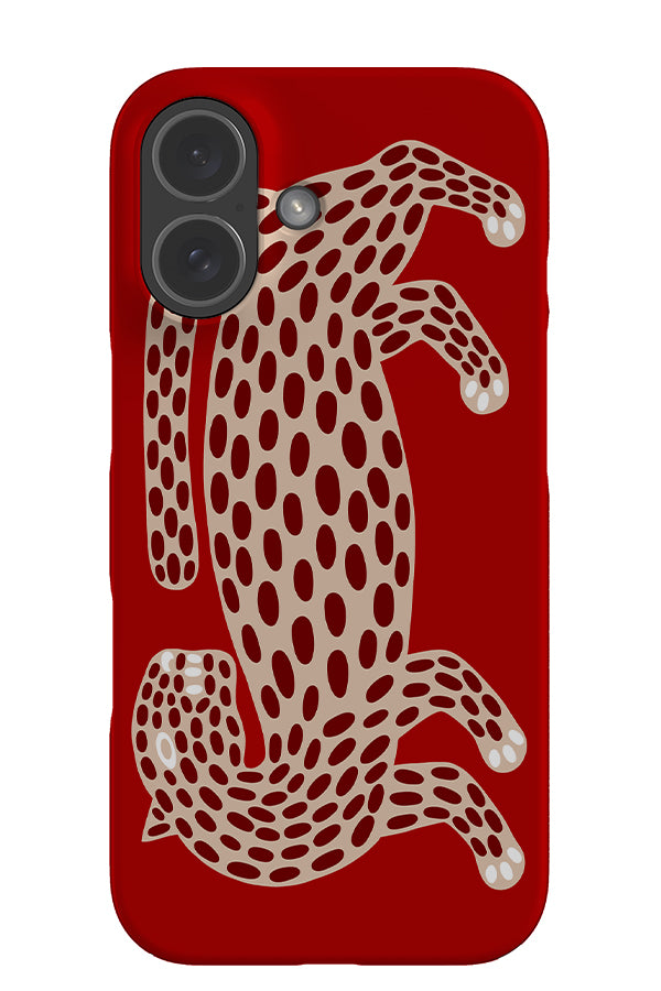 Abstract Leopard Snap Phone Case (Red) | Harper & Blake