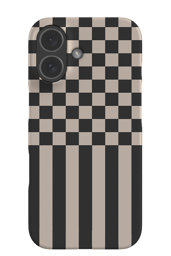 Hybrid Check Snap Phone Case (Black) | Harper & Blake