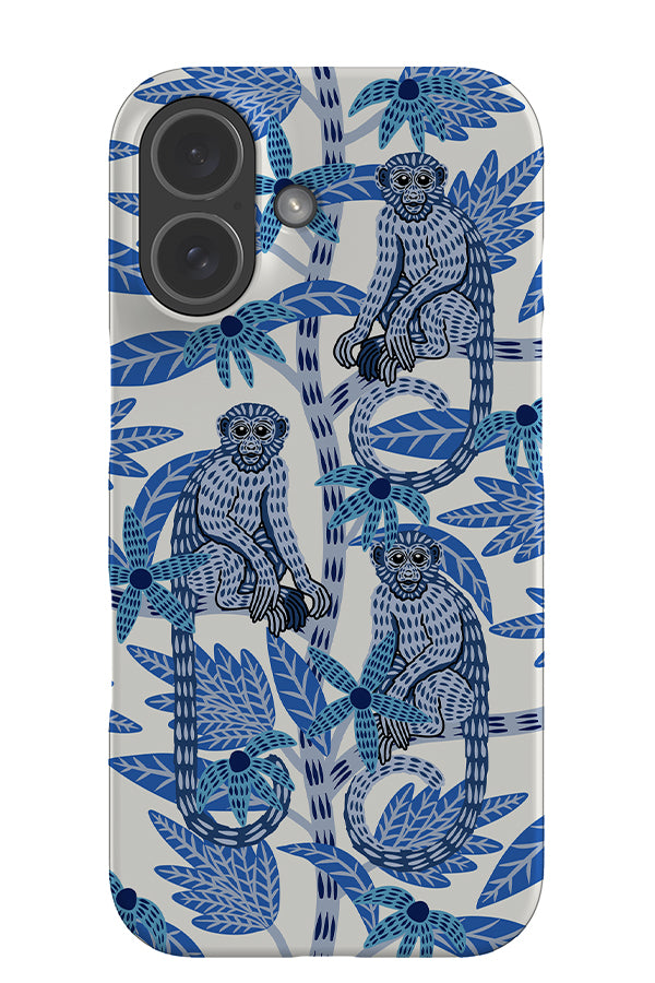 Jungle Quiet Monkey Snap Phone Case (Blues) | Harper & Blake