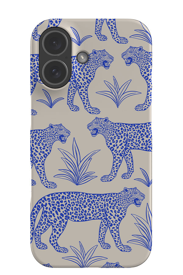 Leopard Scatter Snap Phone Case (Electric Blue) | Harper & Blake