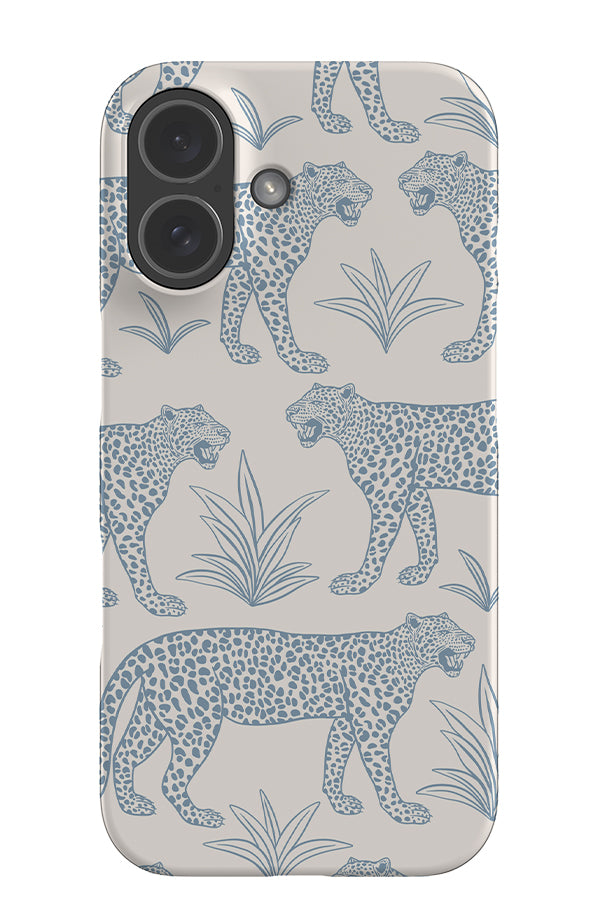 Leopard Scatter Phone Case (Ivory & Dusty Blue) | Harper & Blake
