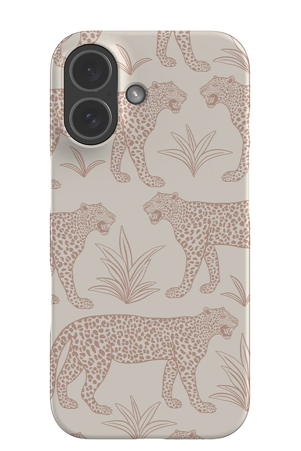 Leopard Scatter Snap Phone Case (Pale Terracotta & Birch) | Harper & Blake