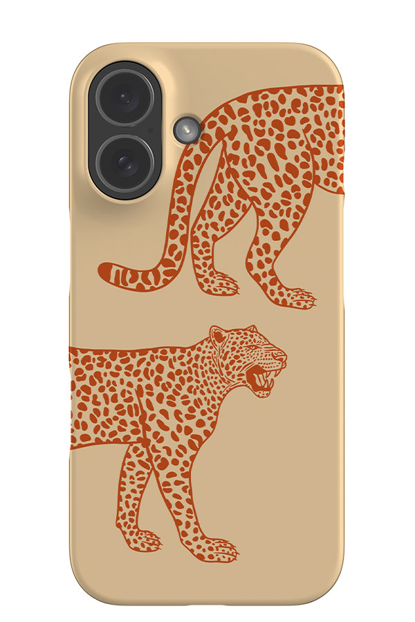 Leopard Placement Snap Phone Case (Burnt Orange) | Harper & Blake