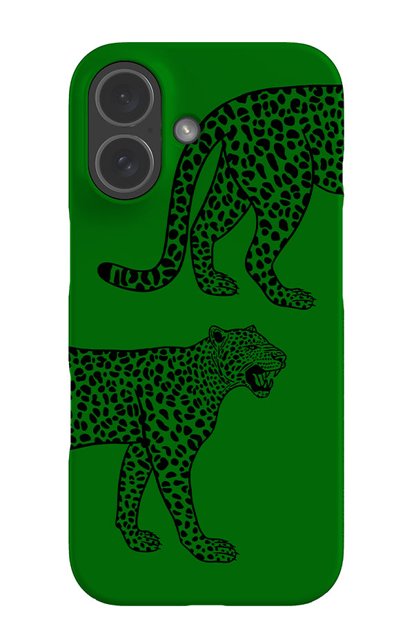 Leopard Placement Snap Phone Case (Green) | Harper & Blake