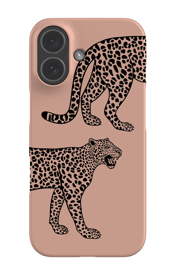 Leopard Placement Snap Phone Case (Pink) | Harper & Blake