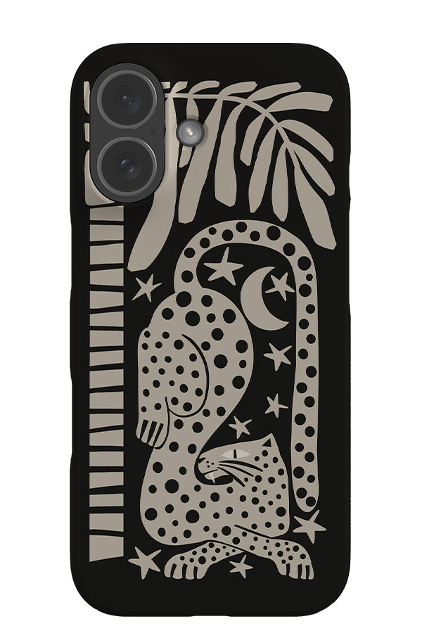 Lounging Jungle Leopard Snap Phone Case (Black) | Harper & Blake