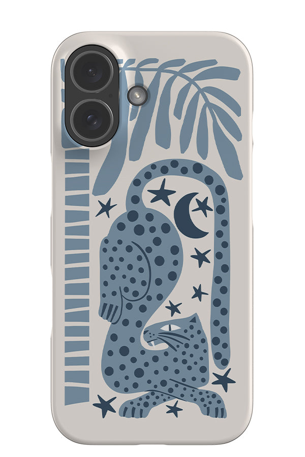 Lounging Jungle Leopard Snap Phone Case (Dusty Blue) | Harper & Blake